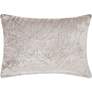 Sofia Gray Velvet Tassels 20" x 14" Rectangular Throw Pillow