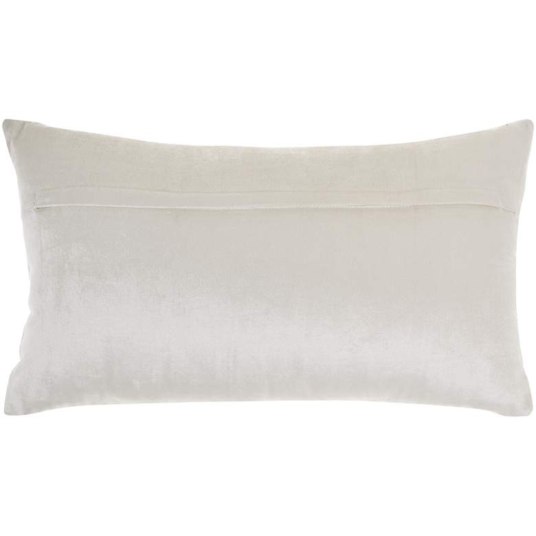 Image 3 Sofia Ivory Beaded Stripes 21" x 12" Throw Pillow more views