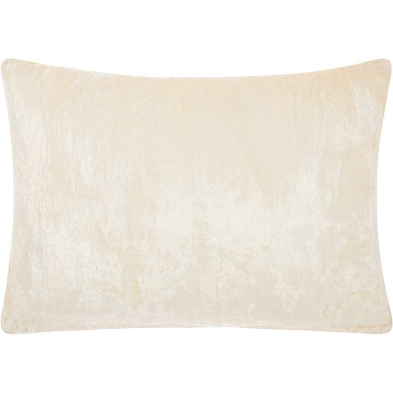 Image 2 Sofia Ivory Velvet Tassels 20 inch x 14 inch Throw Pillow more views