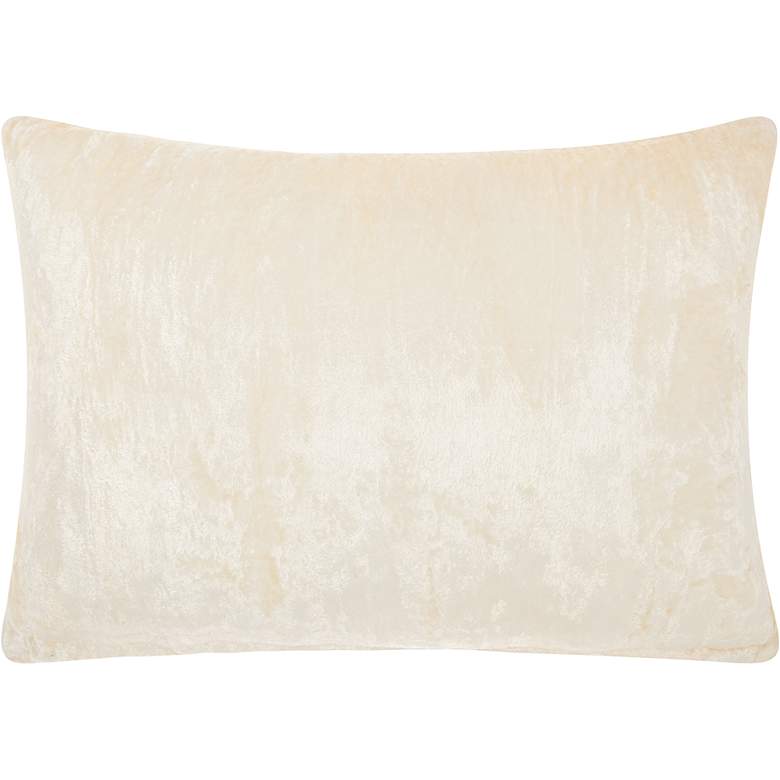 Image 2 Sofia Ivory Velvet Tassels 20" x 14" Throw Pillow more views