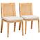 Sofia Natural Wood and Rattan Dining Chair