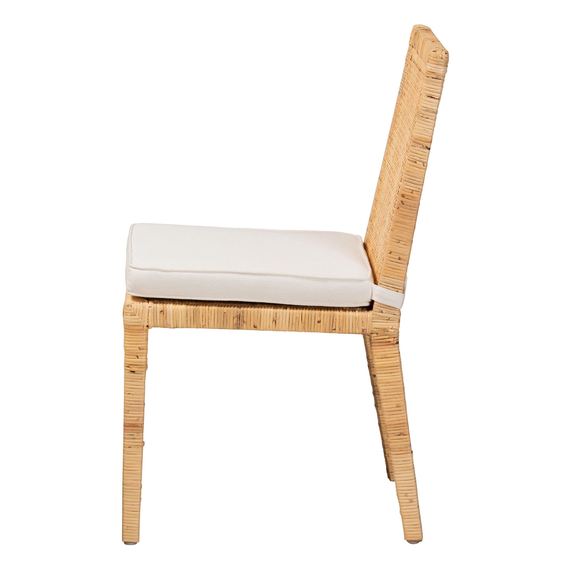 Image 5 Sofia Natural Wood and Rattan Dining Chair more views