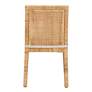 Sofia Natural Wood and Rattan Dining Chairs Set of 2
