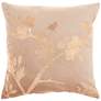 Sofia Rose Gold Metallic Blossom 18" Square Throw Pillow