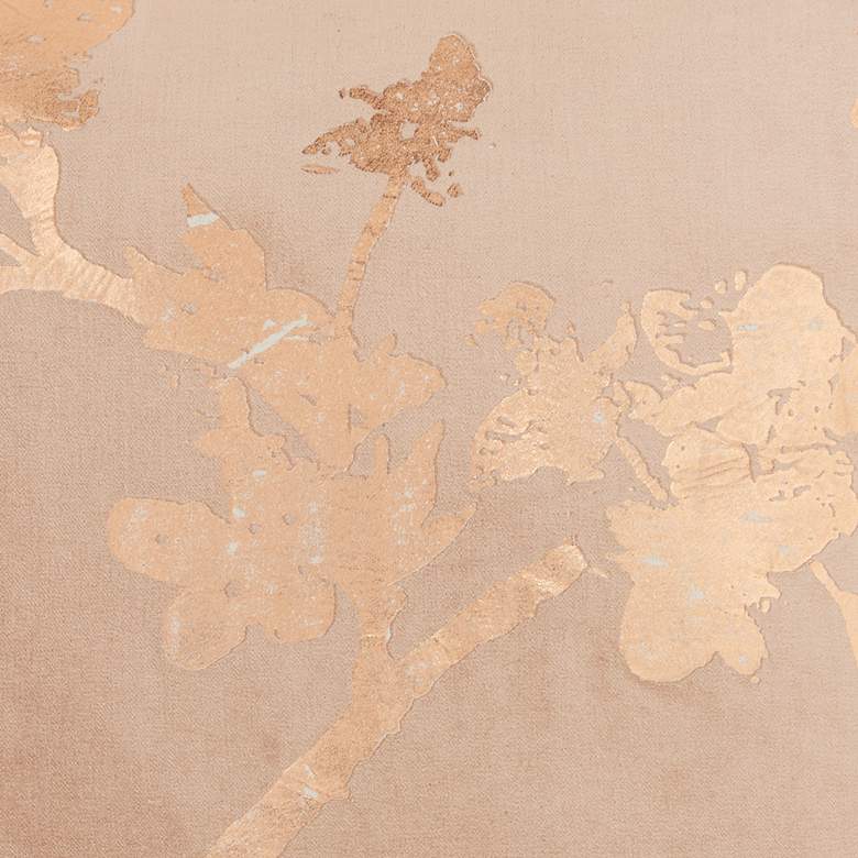 Image 3 Sofia Rose Gold Metallic Blossom 18" Square Throw Pillow more views