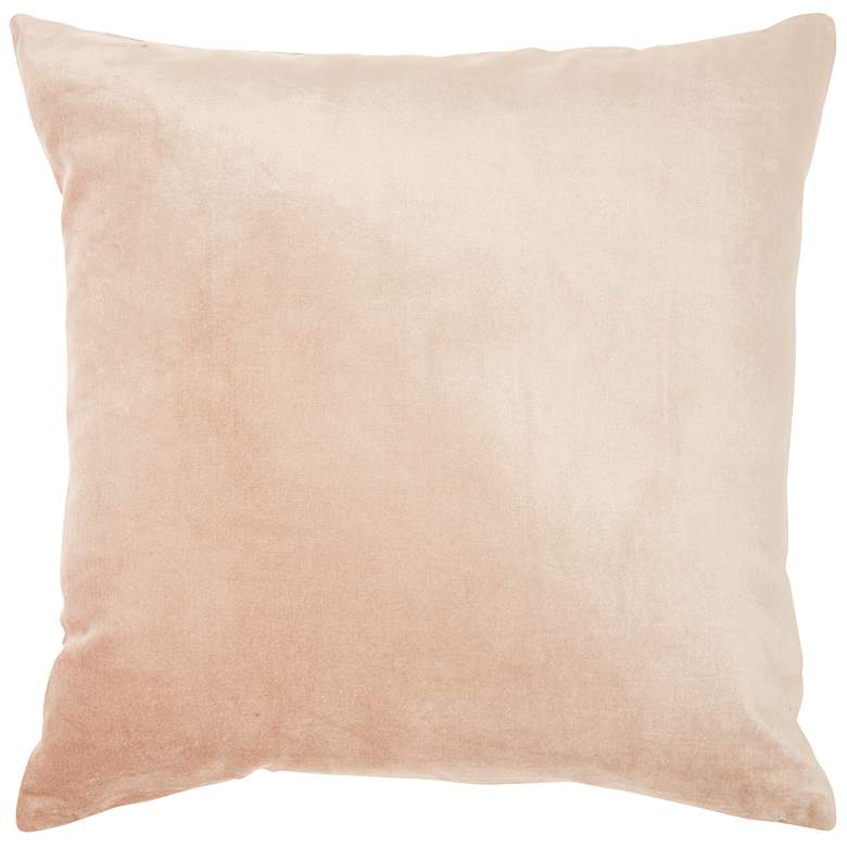 Image 4 Sofia Rose Gold Metallic Blossom 18 inch Square Throw Pillow more views