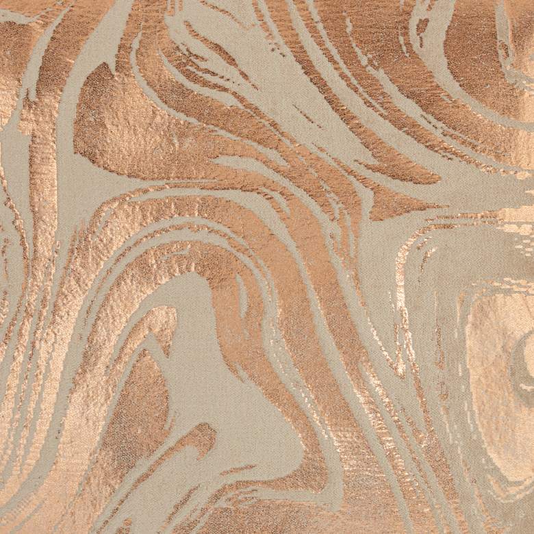 Image 3 Sofia Rose Gold Metallic Marble 20" Square Throw Pillow more views