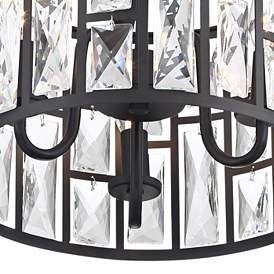 Image3 of Sofie 11 3/4" Wide Black and Crystal Ceiling Light more views
