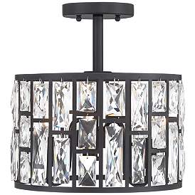 Image5 of Sofie 11 3/4" Wide Black and Crystal Ceiling Light more views
