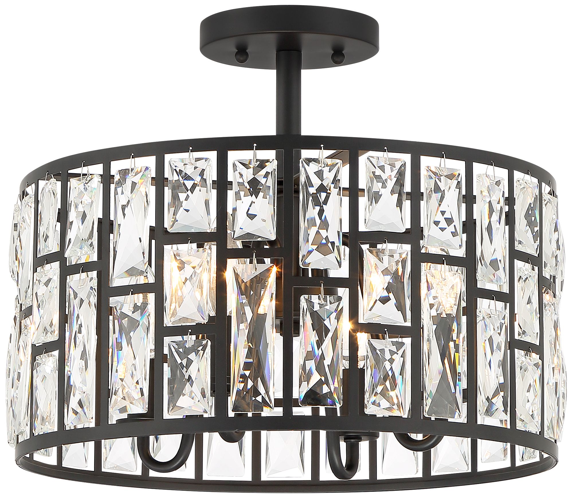 Black crystal deals ceiling light