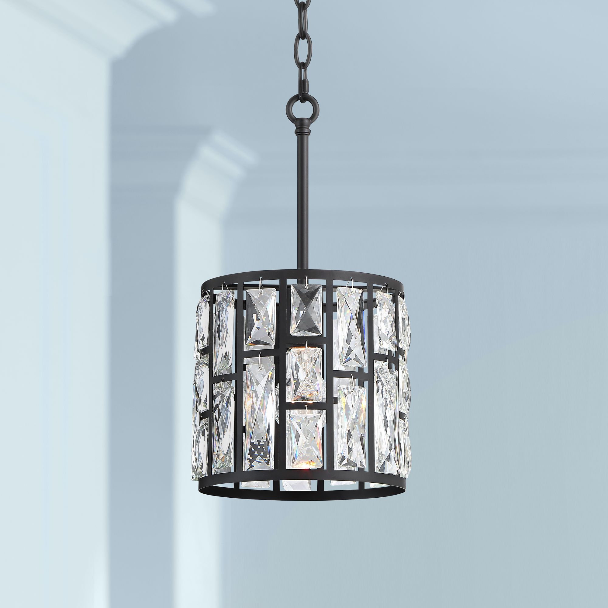 glass crystal pendant light