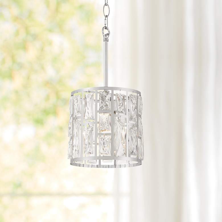 Sofie 8 1/2&quot; Wide Chrome and Crystal Mini Pendant Light