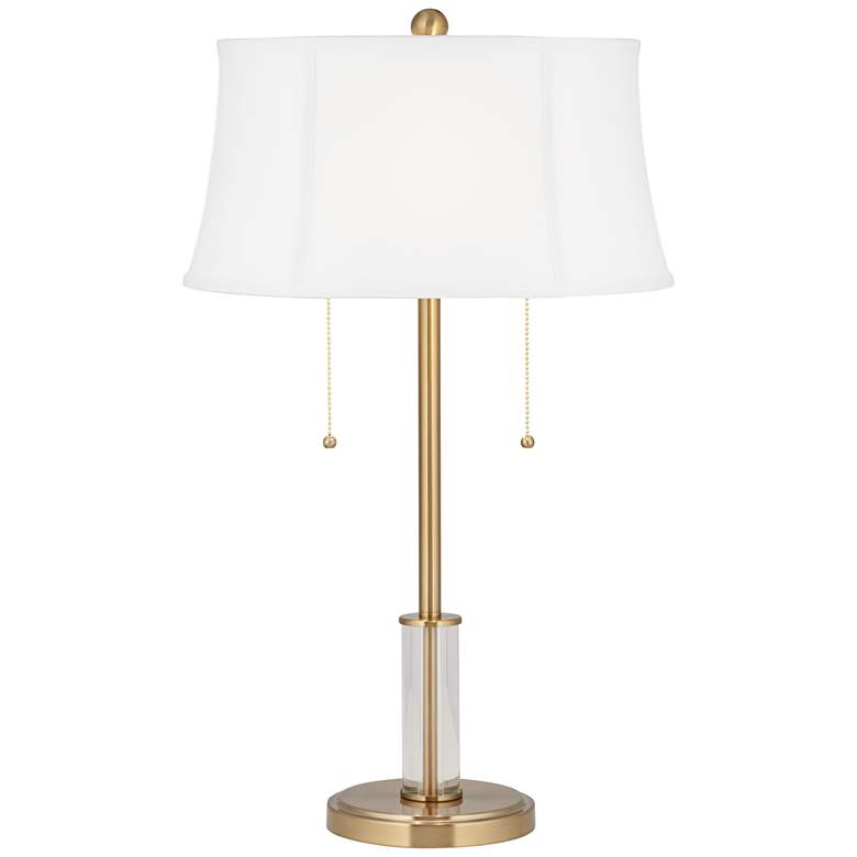 Image 2 Sofie Crystal and Brass Pull Chain Table Lamp