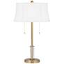 Sofie Crystal and Brass Pull Chain Table Lamp
