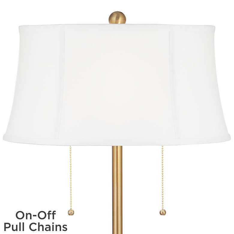 Image 4 Sofie Crystal and Brass Pull Chain Table Lamp more views