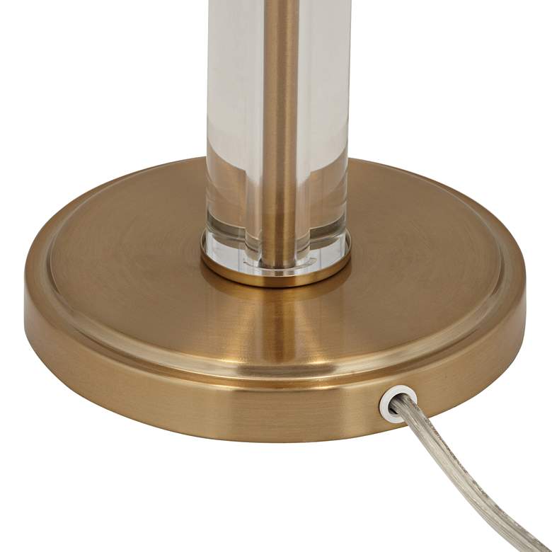 Image 6 Sofie Crystal and Brass Pull Chain Table Lamp more views