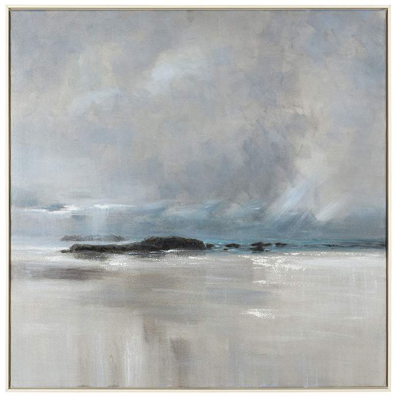 Image 1 Soft And Swift 39.4" x 39.4" Hand Painted Framed Canvas Wall Art