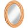 Soft Apricot 30" High Oval Twist Wall Mirror