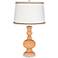 Soft Apricot Apothecary Table Lamp with Twist Scroll Trim
