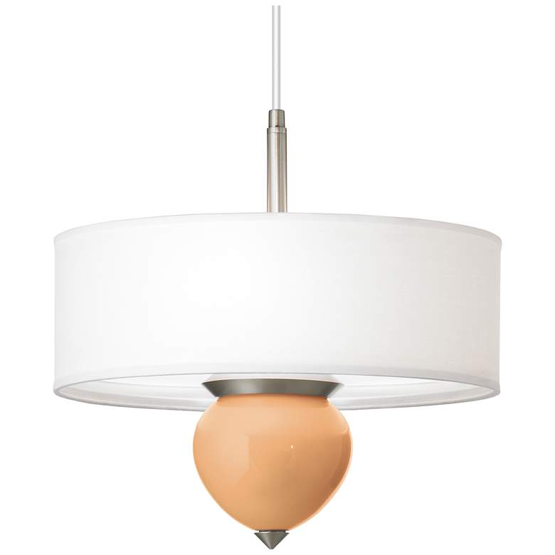 Image 1 Soft Apricot Cleo 16 inch Wide Pendant Chandelier
