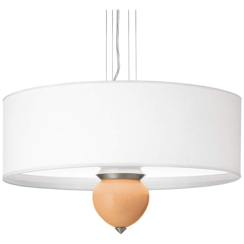 Image 1 Soft Apricot Cleo 24 inch Wide Pendant Chandelier