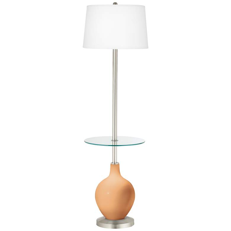 Image 1 Soft Apricot Ovo Tray Table Floor Lamp