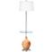 Soft Apricot Ovo Tray Table Floor Lamp