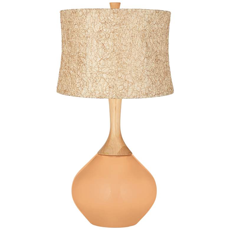 Image 1 Soft Apricot String Lace Shade Wexler Table Lamp