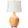 Soft Apricot White Snake Shade Ovo Table Lamp