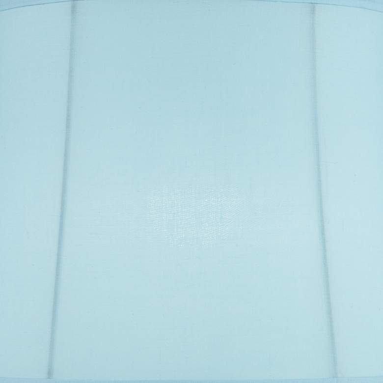 Soft Blue Drum Lamp Shades 11.5x13.5x10 (Spider) Set of 2 more views