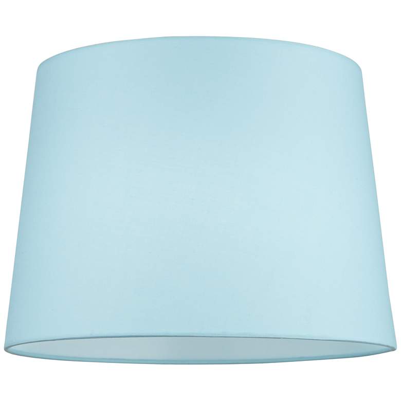 Image 4 Soft Blue Drum Lamp Shades 11x13x9.5 (Spider) Set of 2 more views