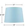 Soft Blue Drum Lamp Shades 11x13x9.5 (Spider) Set of 2
