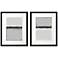 Soft Charcoals 20"W x 26"H Framed Art Set of 2