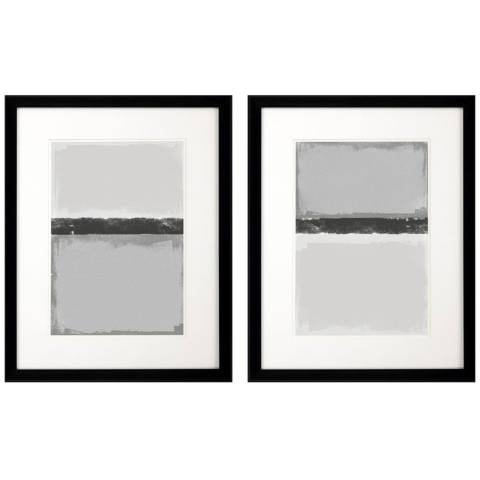 Soft Charcoals 20"W x 26"H Framed Art Set of 2 - #9066K | Lamps Plus
