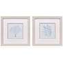 1_Soft Coral 11"W x 11"H Coastal Framed Art Set of 2