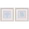 Soft Coral 11"W x 11"H Coastal Framed Art Set of 2
