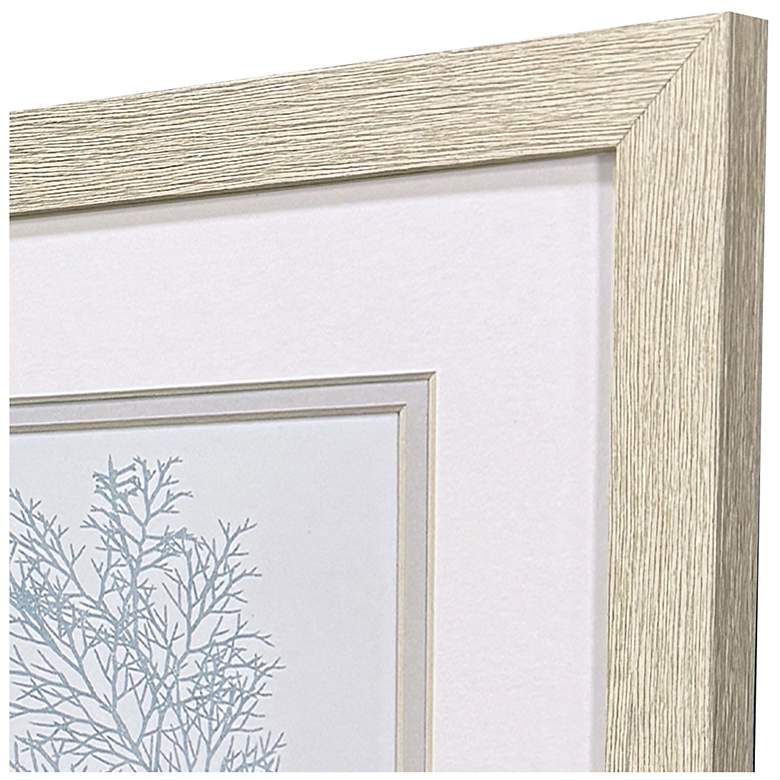 Image 3 Soft Coral 11"W x 11"H Coastal Framed Art Set of 2 more views