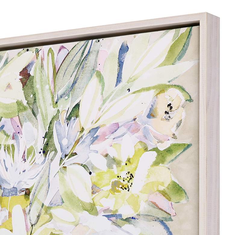 Image 2 Soft Floral Burst I 34" Square Framed Canvas Wall Art more views