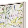 Soft Floral Burst I 34" Square Framed Canvas Wall Art