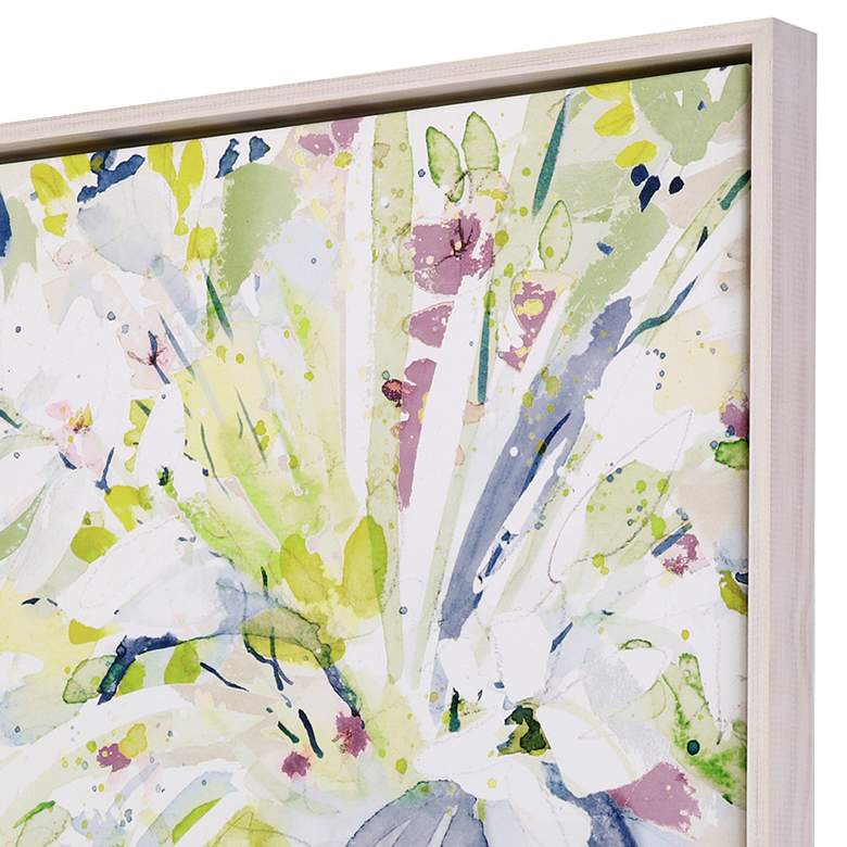 Image 2 Soft Floral Burst II 34" Square Framed Canvas Wall Art more views