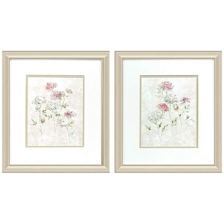 Image 1 Soft Lace 15"W x 17"H Traditional Framed Art Set of 2