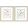 Soft Lace 15"W x 17"H Traditional Framed Art Set of 2