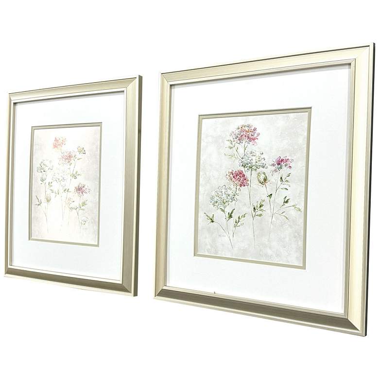 Image 2 Soft Lace 15"W x 17"H Traditional Framed Art Set of 2 more views