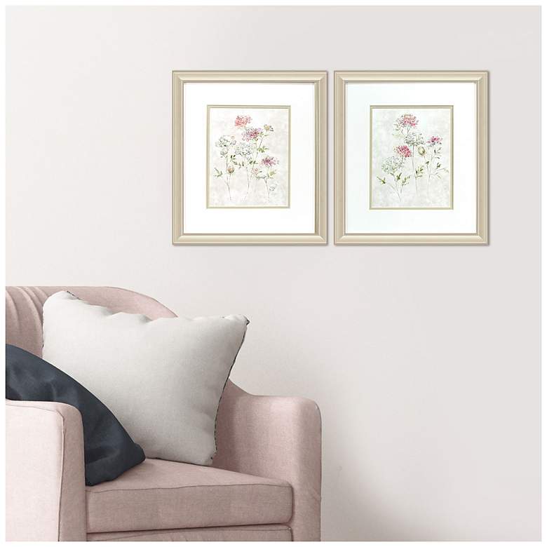 Image 4 Soft Lace 15"W x 17"H Traditional Framed Art Set of 2 more views