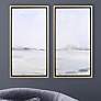 Soft Landscape 30" High 2-Piece Giclee Framed Wall Art Set in scene