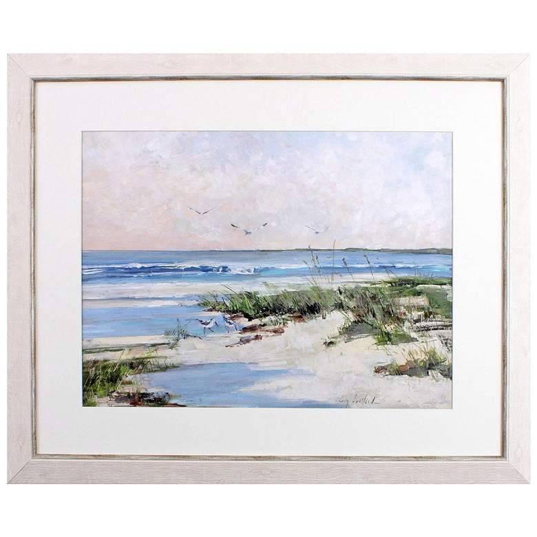 Image 1 Soft Morning Sea 34"W x 28"H Framed Art