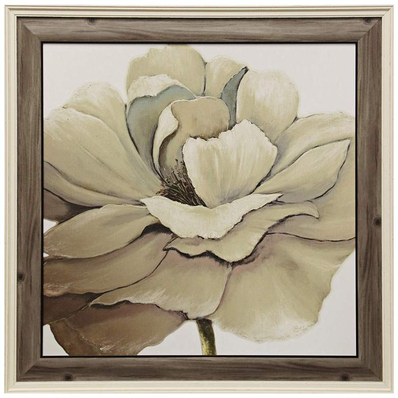 Image 1 Soft Petals 37 inch Square Textured Framed Print Wall Art