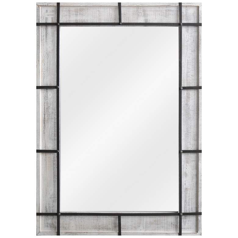 Image 1 Soft Reflection Wood 35" x 48" Rectangular Wall Mirror