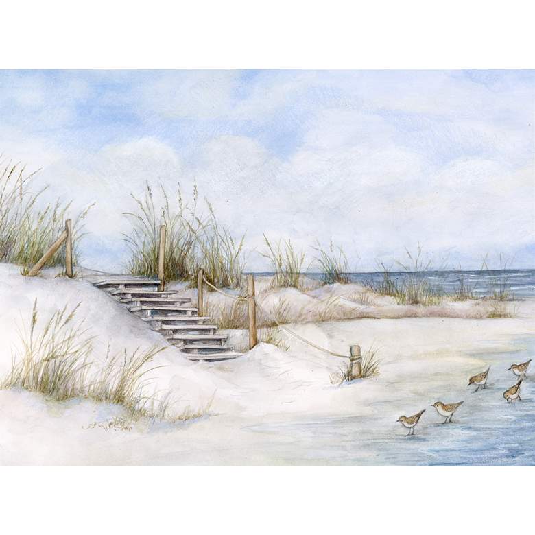 Image 1 Soft Sands 40" Wide All-Weather Outdoor Canvas Wall Art