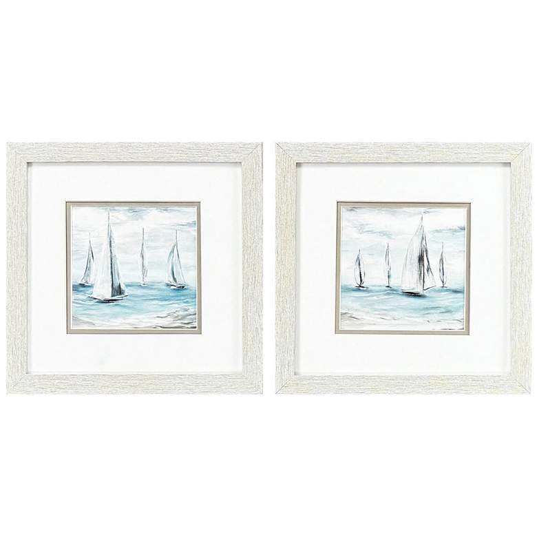 Image 1 Soft Summer Wind 11"W x 11"H Framed Wall Art Set of 2